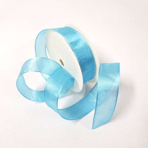 Para Silk Ribbon 25mm Aqua