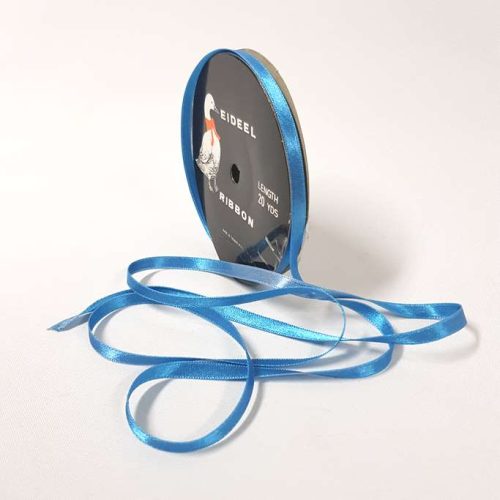 Satin Double sided 8mm Peacock