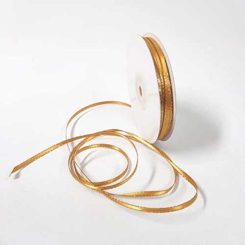 Satin Double sided Gold Edge 3mm Gold