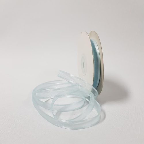 Organza Satin Edged Ribbon 10mm Baby Blue