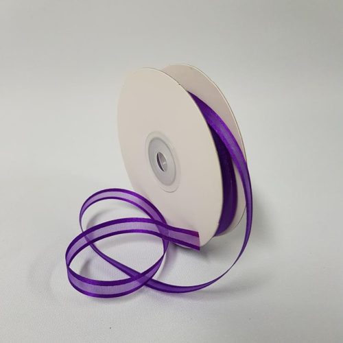 Satin Edged Ribbon 10mm Purple