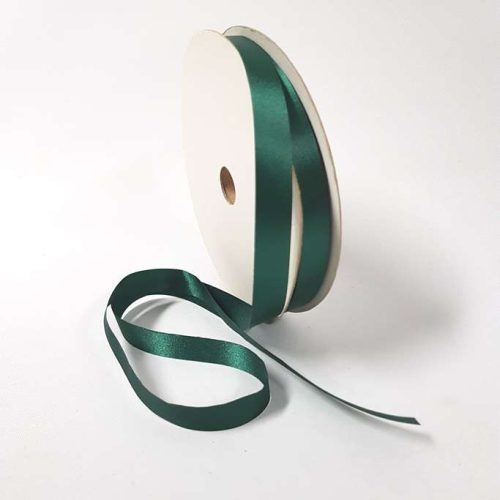 Satin Ribbon Single sided 15mm x 100m Green