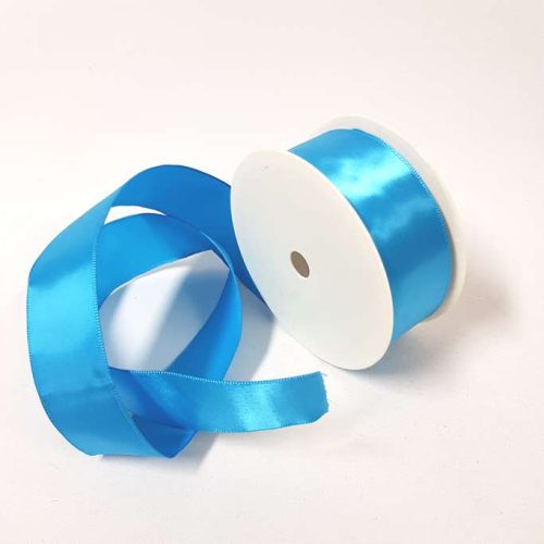 Satin Ribbon Wired Ribbon 38mm Aqua