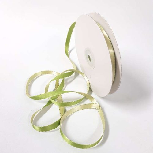 Satin Stitch Ribbon 10mm Chamois/Apple