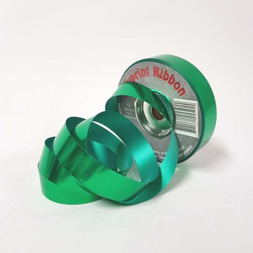 Tear-Curl Ribbon Metallic Green 18mm