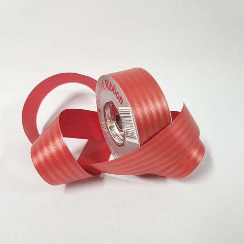 Tear Ribbon Red and Gold Stipes 30mm