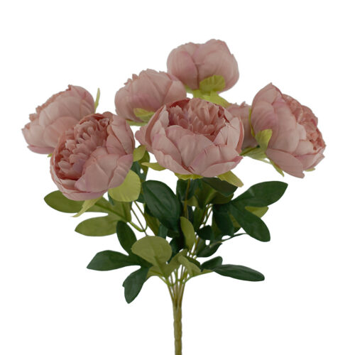 Artificial Peony Bunch Dusty Pink 40cm