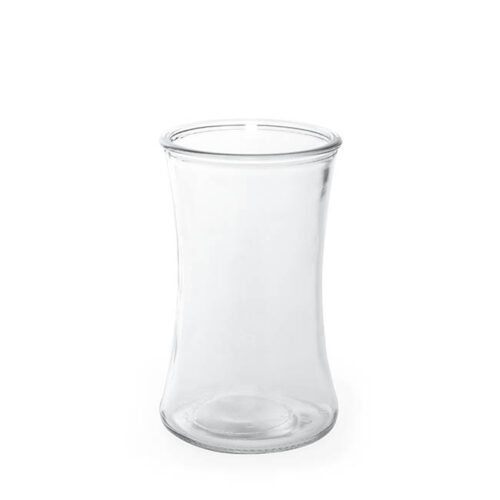 Glass Concave Vase 17cm