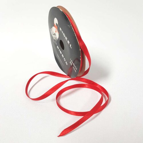 Satin Double sided 8mm Red