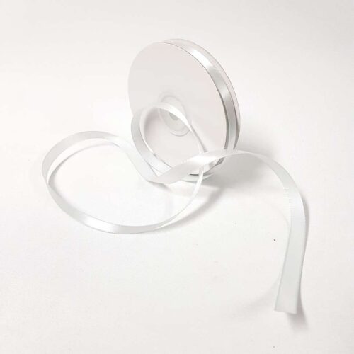 Satin Ribbon Single sided 10mm Silver