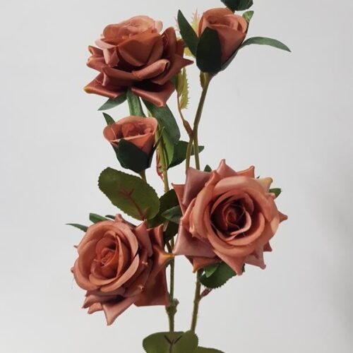 Mini Rose Spray Eden Dusty Brown 67cm