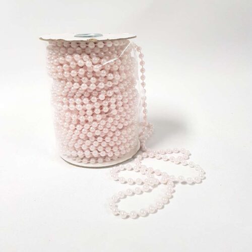 Bead Garland Roll 6mm Pale Pink