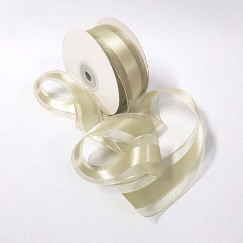 Satin Centred Ribbon 38mm Sage Green