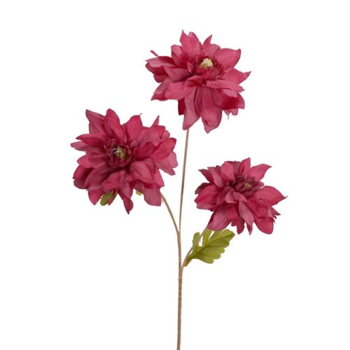 Artificial Dahlia Spray 3H Hot Pink 66cm
