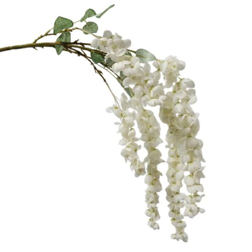 Artificial Wisteria Spray White 110cm