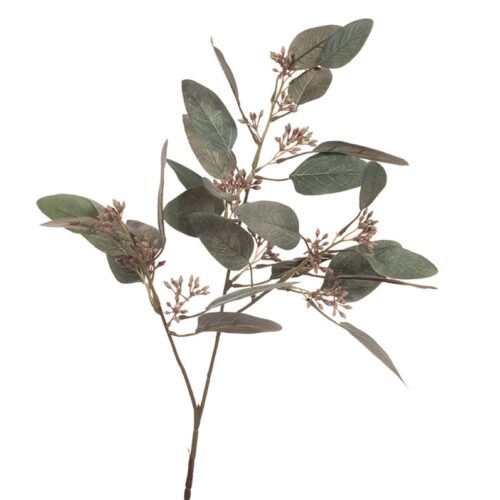 Artificial seeded Eucalyptus 63cm Grey Green