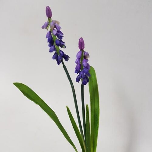 Artificial Mini Grape Hyacinth Purple 35cm