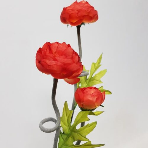 Artificial Ranunculus Spray Blood Orange 57cm