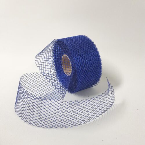Glitter Mesh Ribbon 50mm Blue