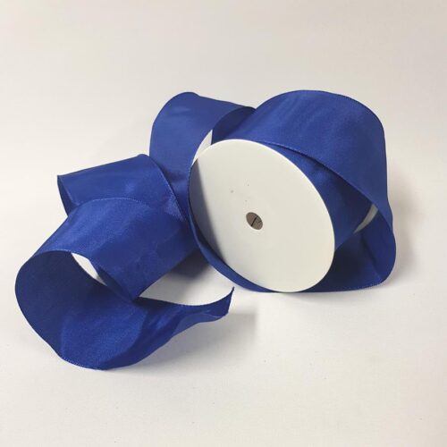 Grosgrain Wired Ribbon 60mm Blue