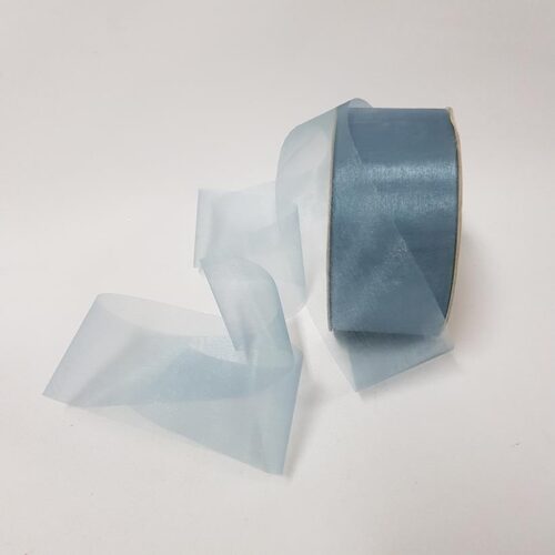 Organza Ribbon 50mm Steel Blue