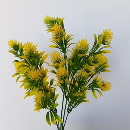 Artificial Thistle Bush Yellow 33cm