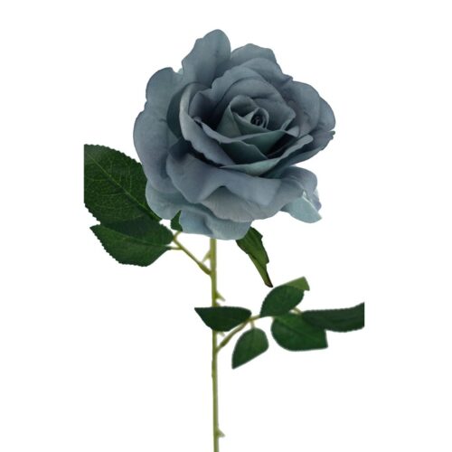 Artificial Rose Layla Dust Blue 54cm