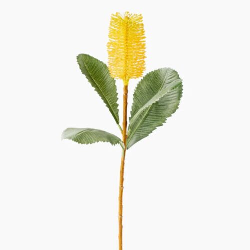 Artificial Bottle Brush Stem Yellow 72cm