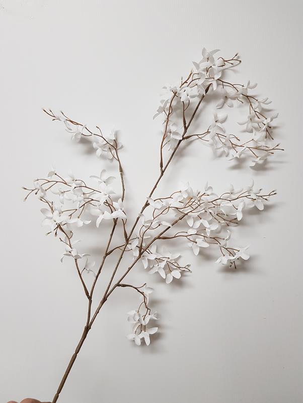 Epidendrum Orchid Spray White 40cm - Image 3