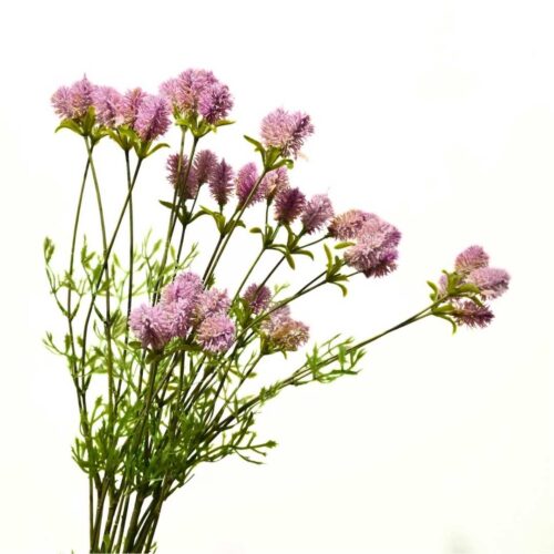 Artificial Globe Thistle Bunch Pink 57cm