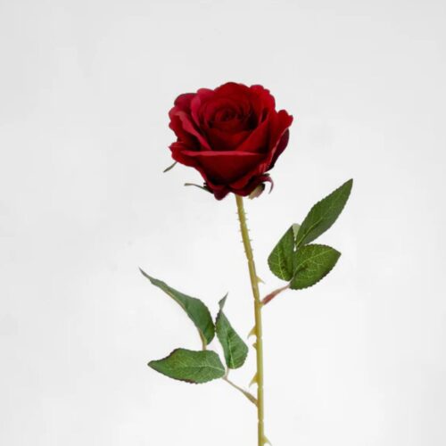 Artificial Rose Winter Red 55cm
