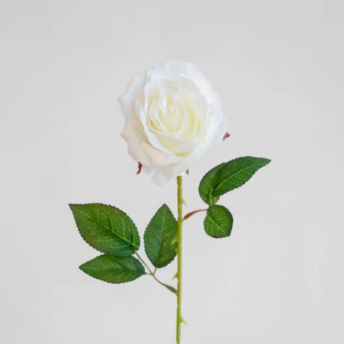 Artificial Rose Winter White 55cm