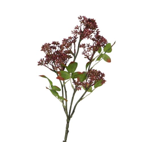 Artificial Skimmia Spray Dark Pink 53cm