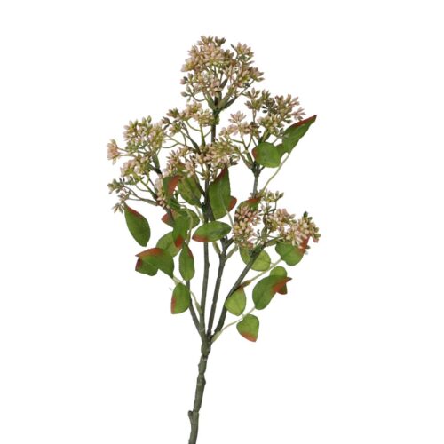 Artificial Skimmia Spray Pink Green 53cm