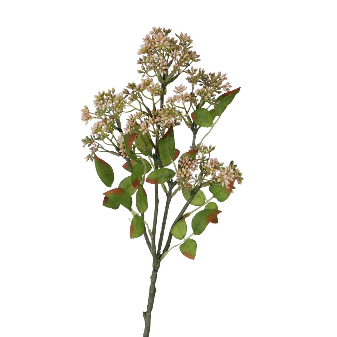 Artificial Skimmia Spray Pink Green 53cm