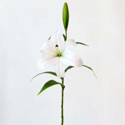 Artificial Tiger Lily White 85cm