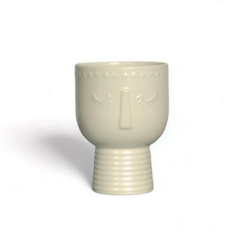 Sleepy Face Ceramic Pot Oatmeal 16cm