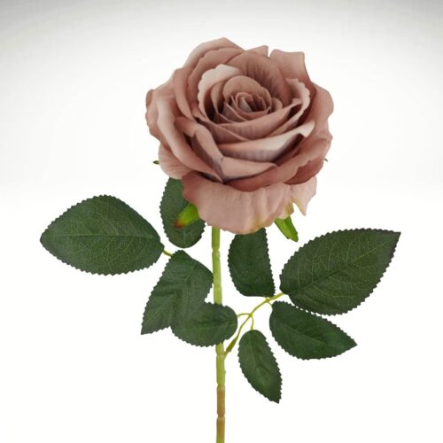 Artificial Rose Velvet Dusty Pink 54cm