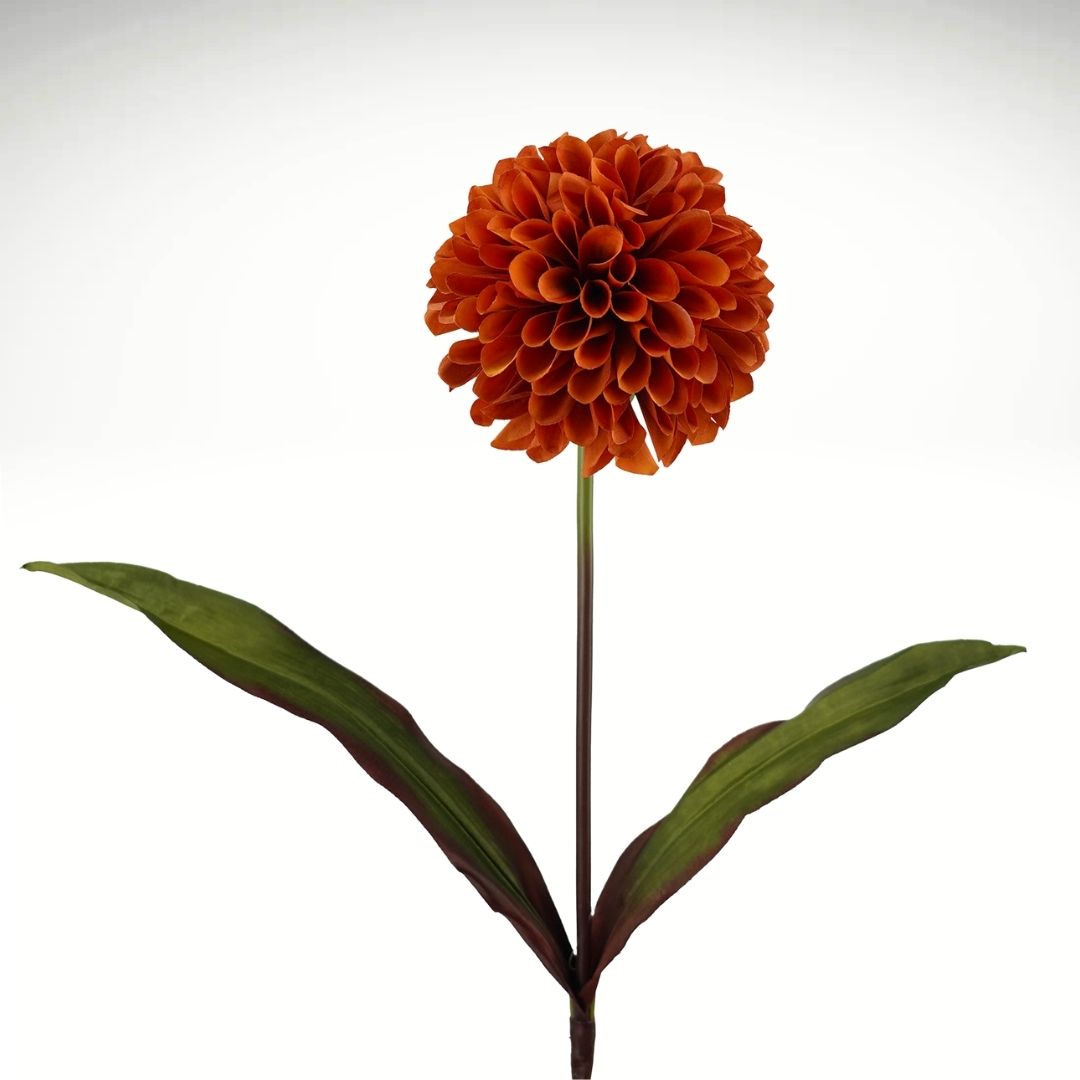Chrysanthemum Pompom Orange 72cm