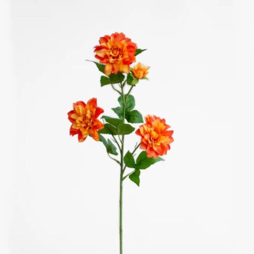 Artificial Dahlia Clementine Orange 68cm