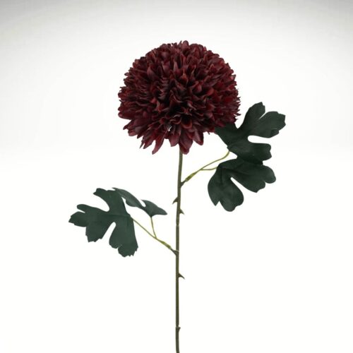 Artificial Disbud Flower Burgundy 56cm