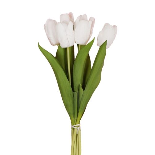 Artificial Tulip Bunch White 38cm