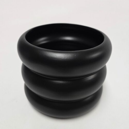 Chyka Ceramic Pot Black 15cm