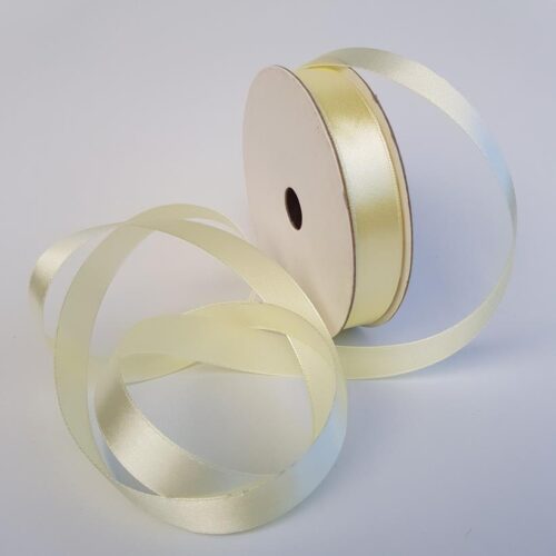Satin Ribbon Single sided 15mm Eggshell