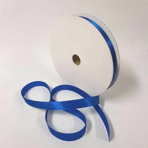 Satin Ribbon Single sided 15mm x 100m Blue