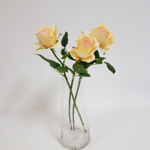 Artificial Rose Bonnie Yellow/Pink