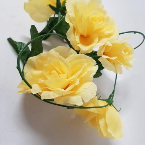 Artificial Chain of Roses Garland Yellow 180cm