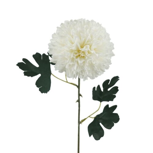 Artificial Disbud Flower White 56cm