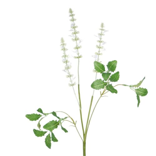 Artificial Salvia White 73cm