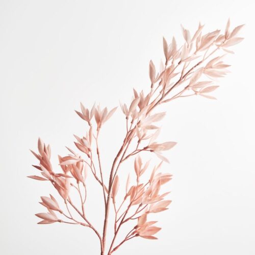 Queen Leaf Spray Light Pink 73cm